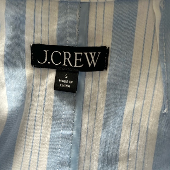 J. Crew Light Blue and White Striped Blazer - Picture 8 of 11